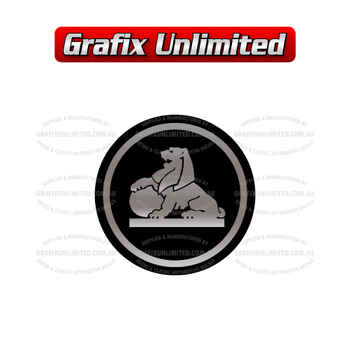 Wheel Cap Disc Black Holden 45mm, Early Style Lion