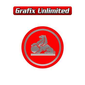 Wheel Cap Disc Red Holden 49mm, Early Style Lion