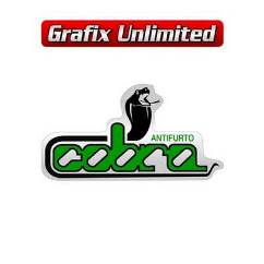 Windscreen Decal, Cobra Alarm Antifurto Green