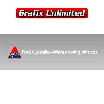 Windscreen Decal, Ford Australia We,re Moving With You 2