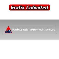 Windscreen Decal, Ford Australia We,re Moving With You 1