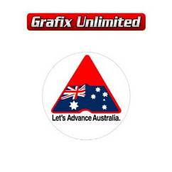 Windscreen Decal, Lets Advance Australia