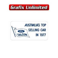 Windscreen Decal, Top Selling Car in 1977 